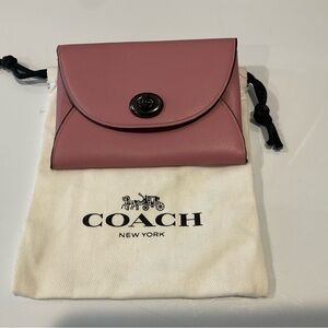 Coach Mauve Leather Coin Purse